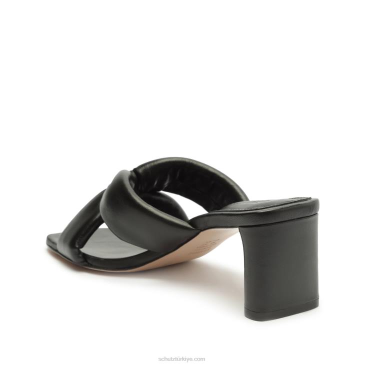 Schutz N42F23peri orta napa deri sandalet siyah