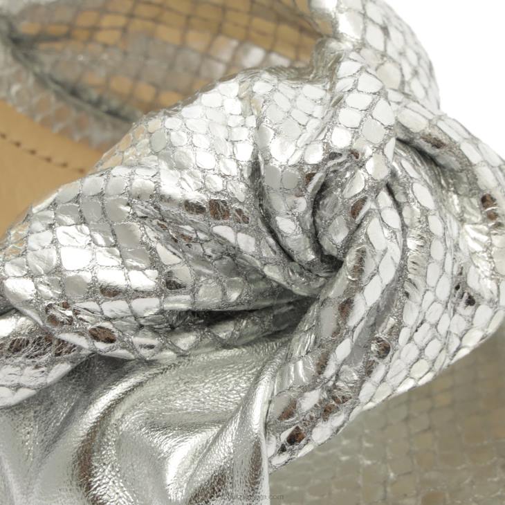 Schutz N42F240mindy metalik napa sandalet gümüş