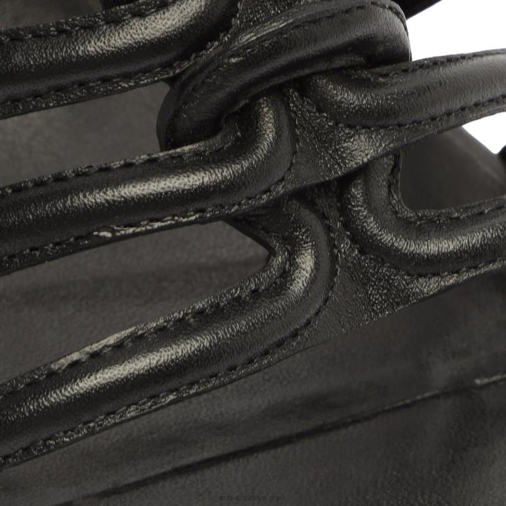 Schutz N42F251octavia orta boy dana derisi sandalet siyah