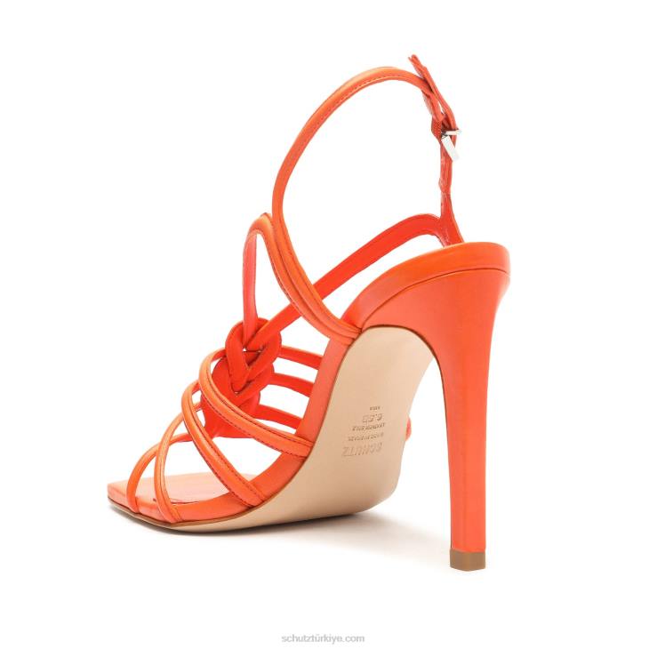 Schutz N42F254octavia dana derisi sandalet alev turuncu