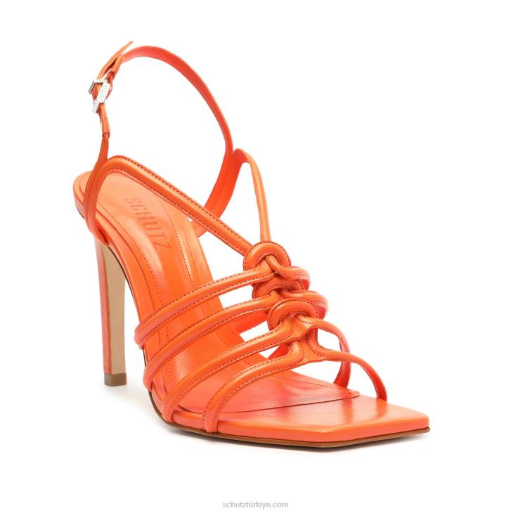 Schutz N42F254octavia dana derisi sandalet alev turuncu