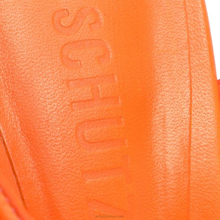 Schutz N42F254octavia dana derisi sandalet alev turuncu