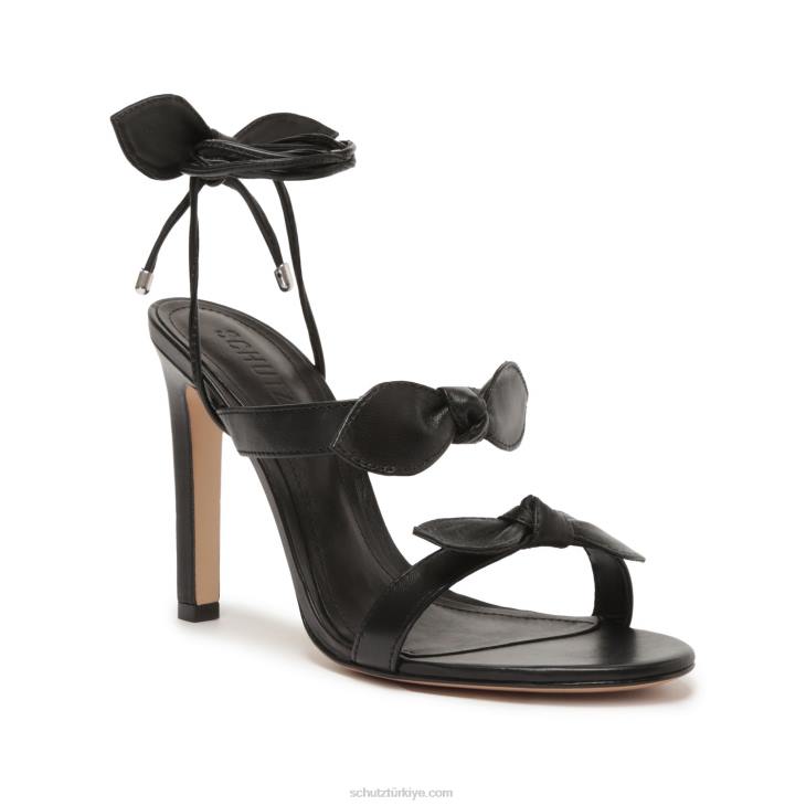 Schutz N42F259alia yüksek napa deri sandalet siyah