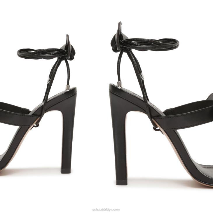 Schutz N42F259alia yüksek napa deri sandalet siyah