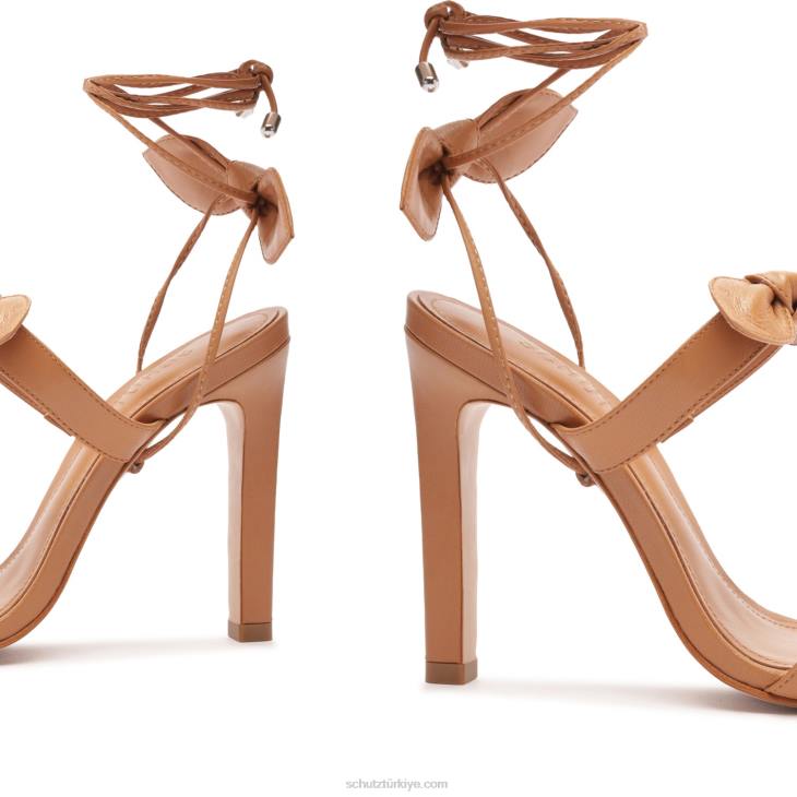 Schutz N42F260alia yüksek napa deri sandalet bal şeftali