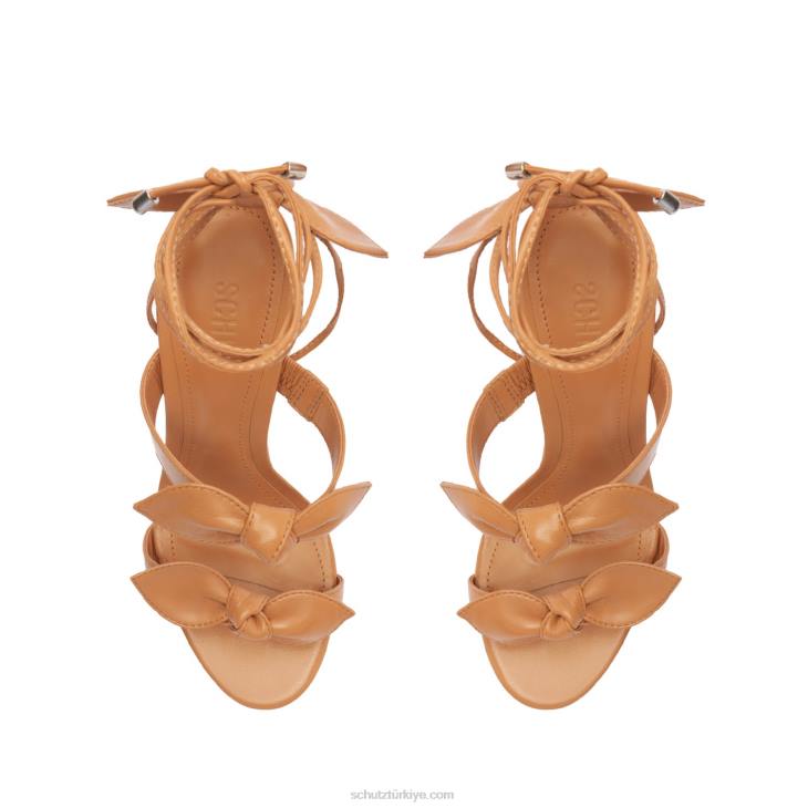 Schutz N42F260alia yüksek napa deri sandalet bal şeftali