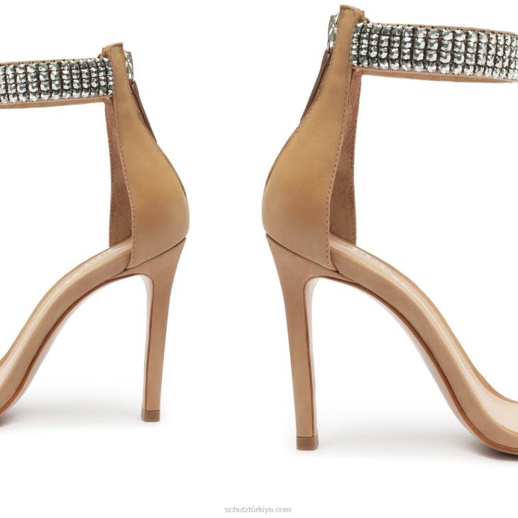 Schutz N42F261dalva nubuk sandalet gerçek bej