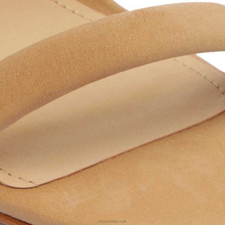 Schutz N42F261dalva nubuk sandalet gerçek bej