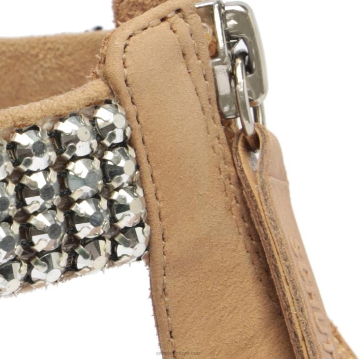 Schutz N42F261dalva nubuk sandalet gerçek bej