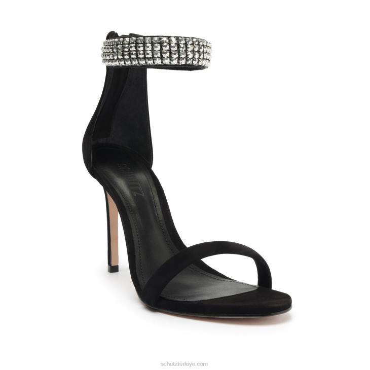 Schutz N42F262dalva nubuk sandalet siyah