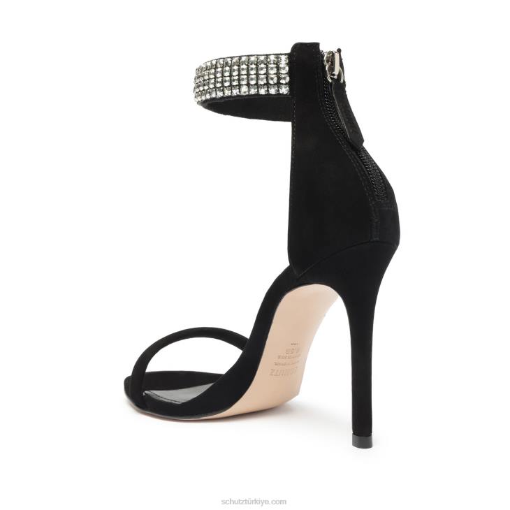 Schutz N42F262dalva nubuk sandalet siyah