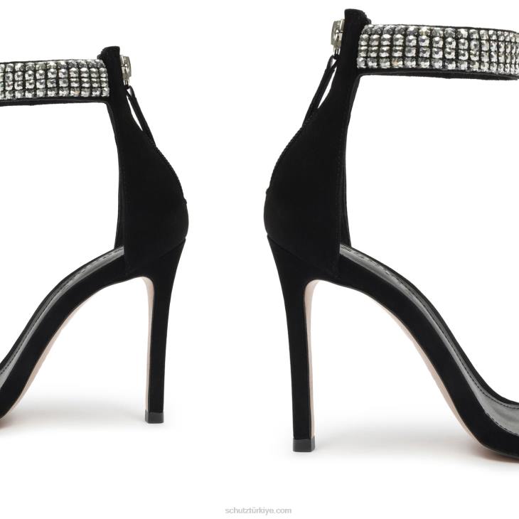 Schutz N42F262dalva nubuk sandalet siyah