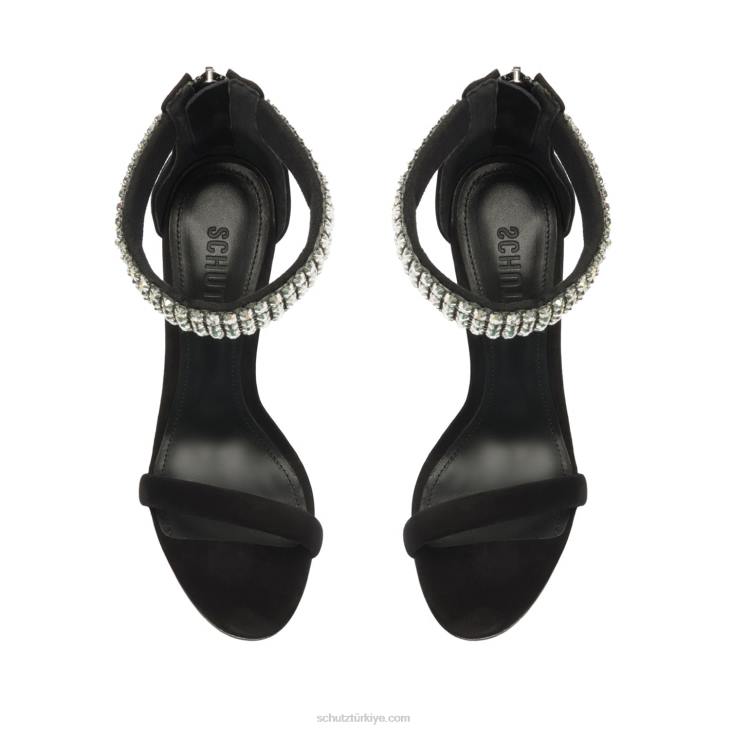 Schutz N42F262dalva nubuk sandalet siyah