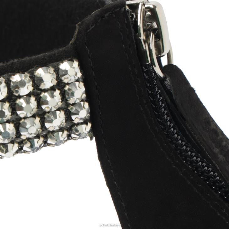 Schutz N42F262dalva nubuk sandalet siyah