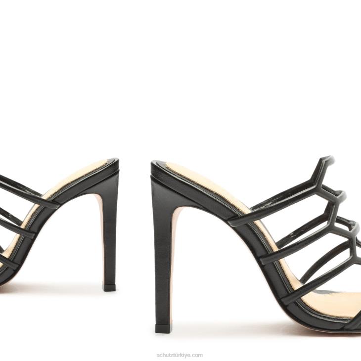 Schutz N42F264julianna hafta sonu Nappa deri sandalet siyah