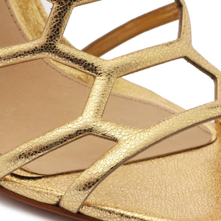 Schutz N42F265julianna hafta sonu metalik deri sandalet altın
