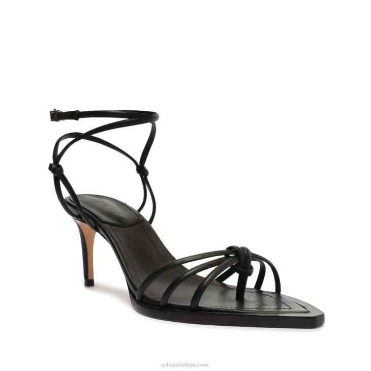 Schutz N42F267abby orta deri sandalet siyah