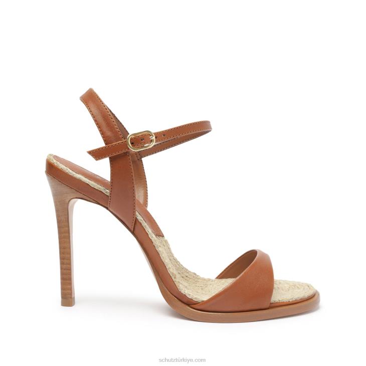 Schutz N42F268marbella atanado deri sandalet yeni ahşap
