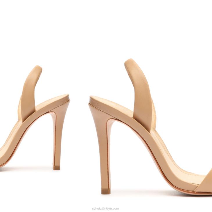Schutz N42F279luriane nappa deri sandalet gerçek bej