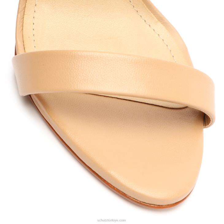 Schutz N42F279luriane nappa deri sandalet gerçek bej