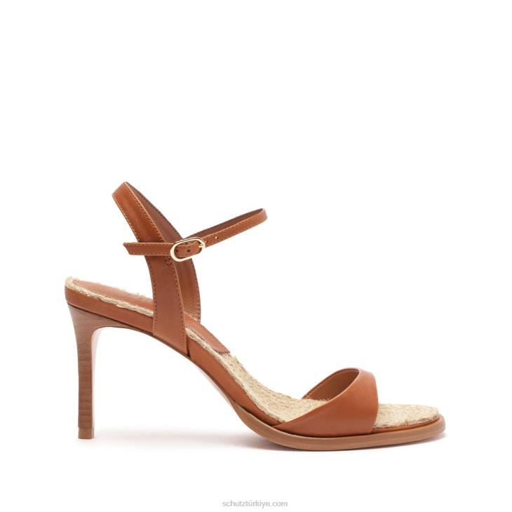 Schutz N42F280marbella mid atanado deri sandalet yeni ahşap