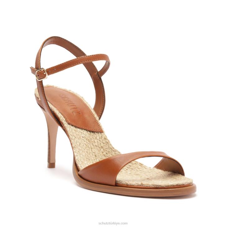 Schutz N42F280marbella mid atanado deri sandalet yeni ahşap