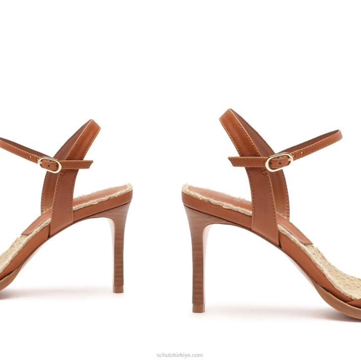 Schutz N42F280marbella mid atanado deri sandalet yeni ahşap