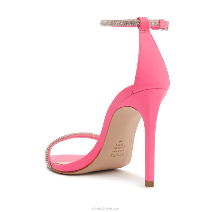 Schutz N42F298fabienne streç deri ve vinil sandalet pembe