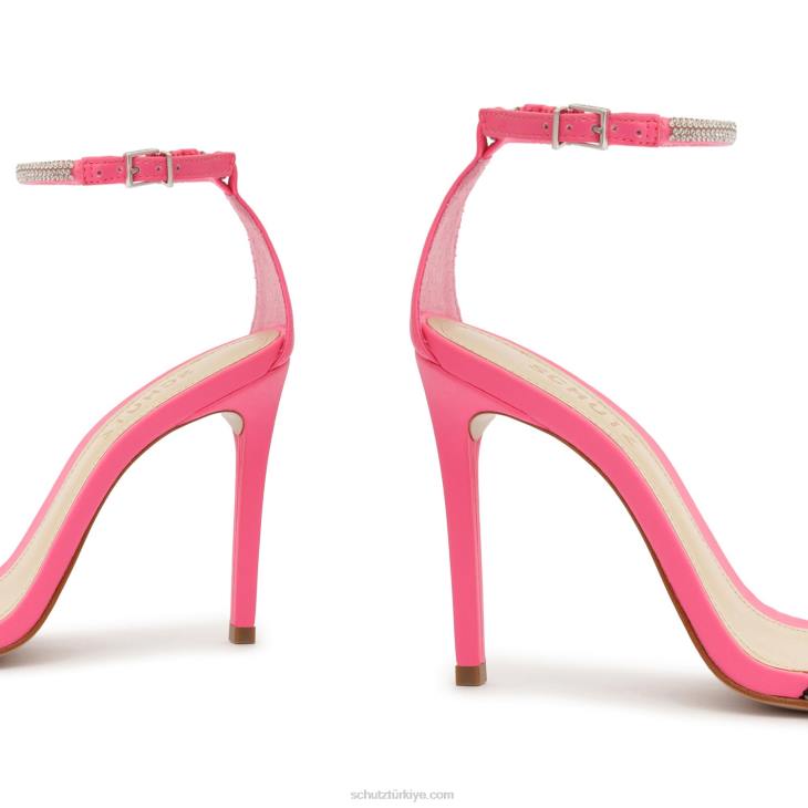 Schutz N42F298fabienne streç deri ve vinil sandalet pembe