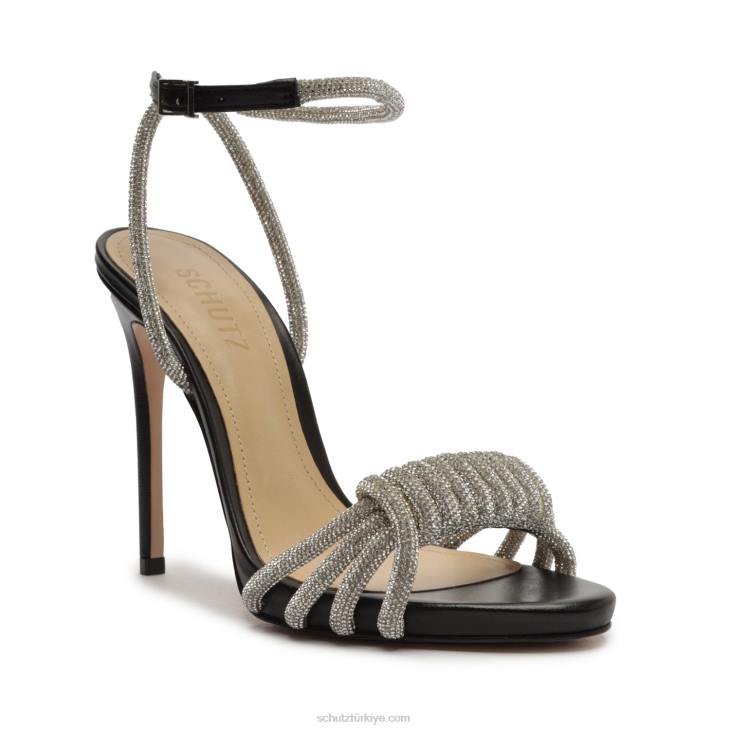 Schutz N42F299jewell napa deri sandalet siyah