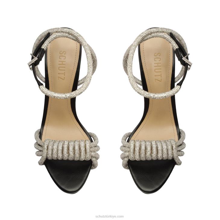 Schutz N42F299jewell napa deri sandalet siyah