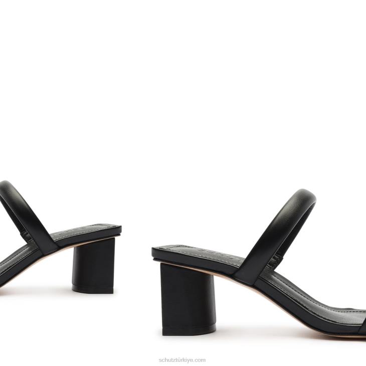 Schutz N42F29ully lo nappa deri sandalet siyah