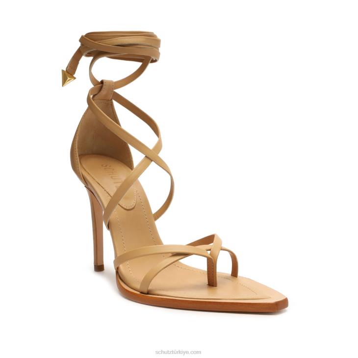 Schutz N42F302calandra nappa deri sandalet hafif odun