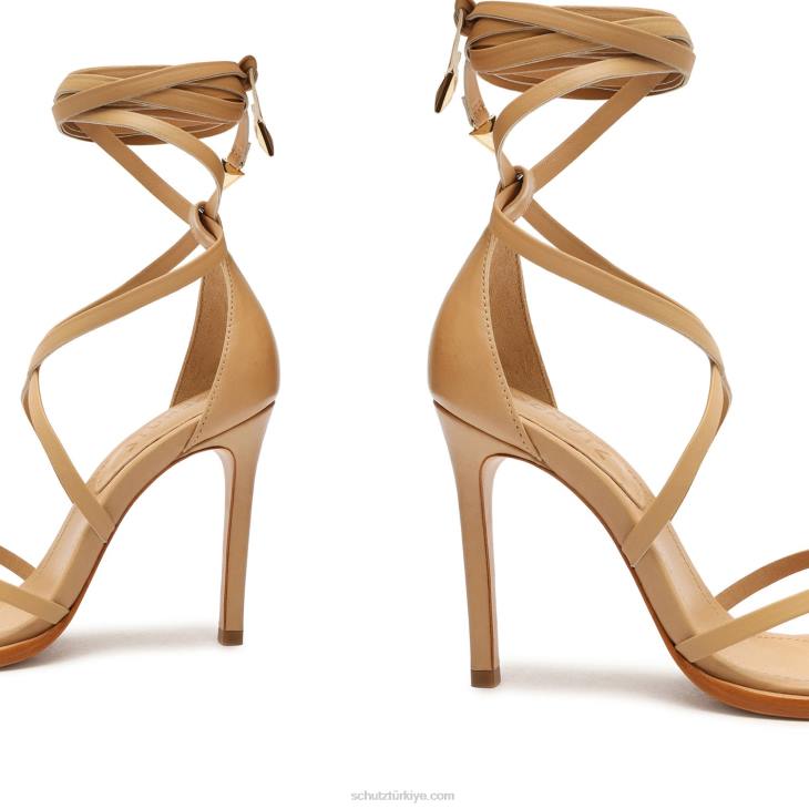 Schutz N42F302calandra nappa deri sandalet hafif odun