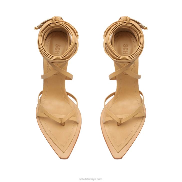 Schutz N42F302calandra nappa deri sandalet hafif odun