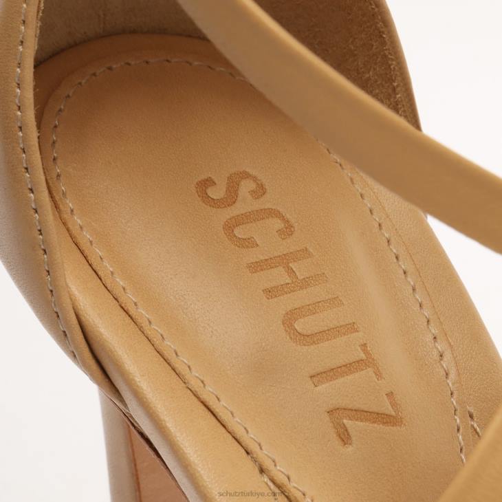 Schutz N42F302calandra nappa deri sandalet hafif odun