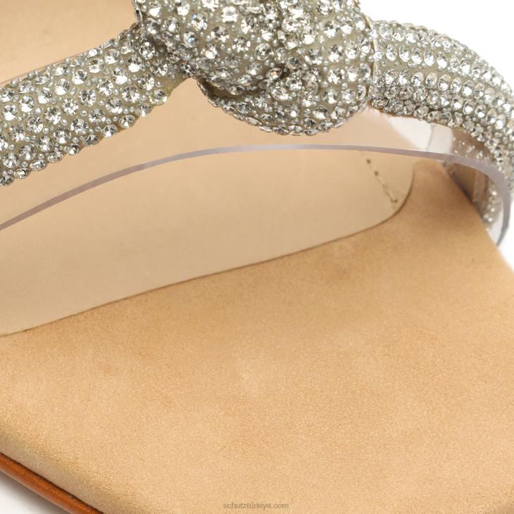 Schutz N42F305sivri nubuk ve vinil sandalet açık bej