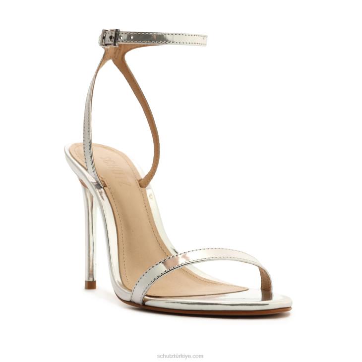 Schutz N42F309joenn specchio deri sandalet gümüş