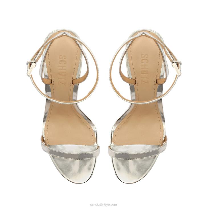 Schutz N42F309joenn specchio deri sandalet gümüş