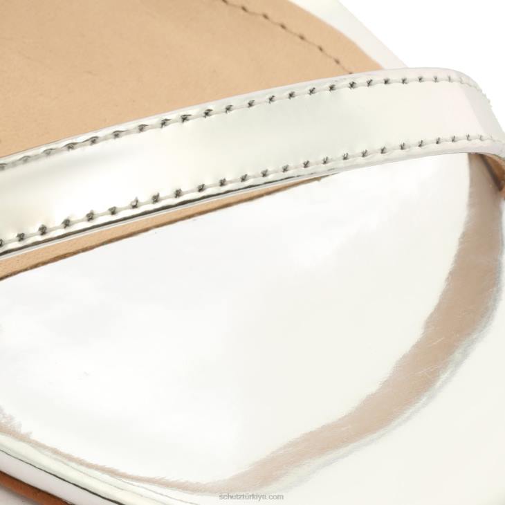 Schutz N42F309joenn specchio deri sandalet gümüş