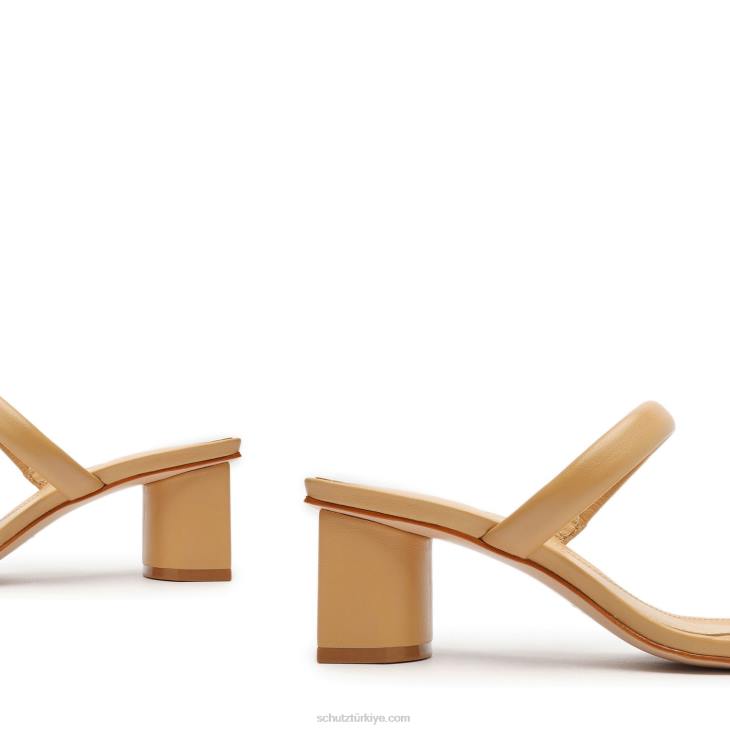 Schutz N42F30ully lo nappa deri sandalet açık bej