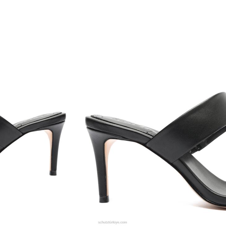 Schutz N42F327aruana deri sandalet siyah