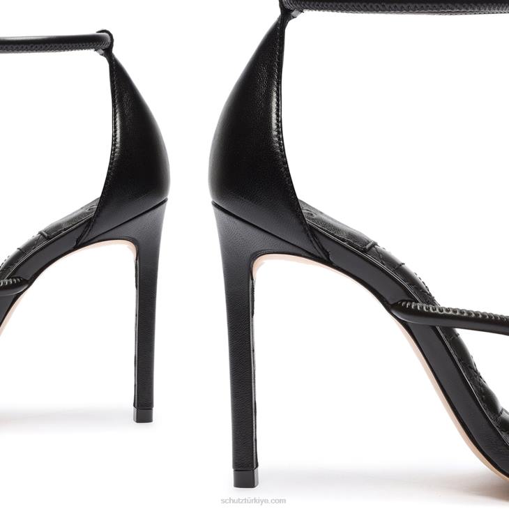 Schutz N42F328gaiah deri sandalet siyah