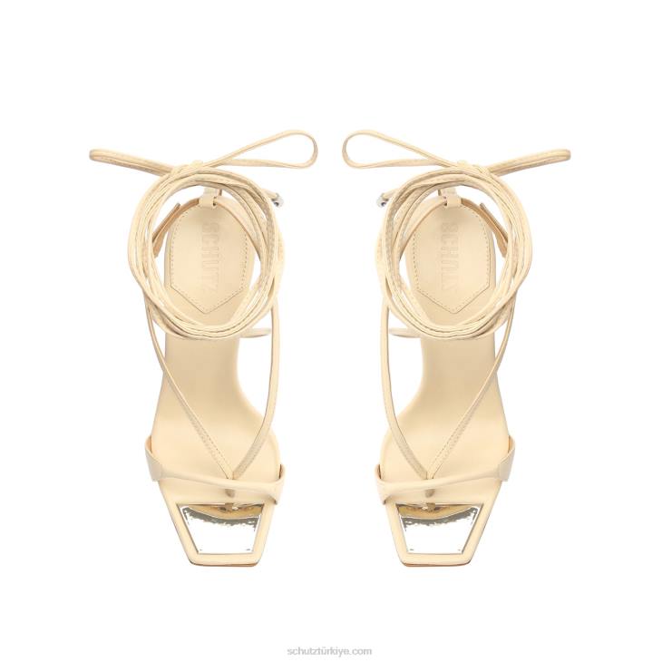 Schutz N42F329vikki deri sandalet yumurta kabuğu