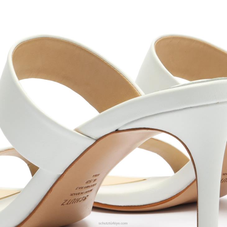 Schutz N42F331aruana nappa deri sandalet beyaz