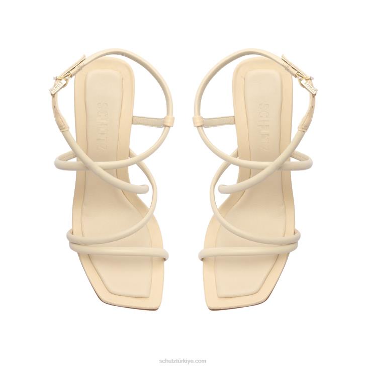 Schutz N42F335lovi nappa deri sandalet yumurta kabuğu