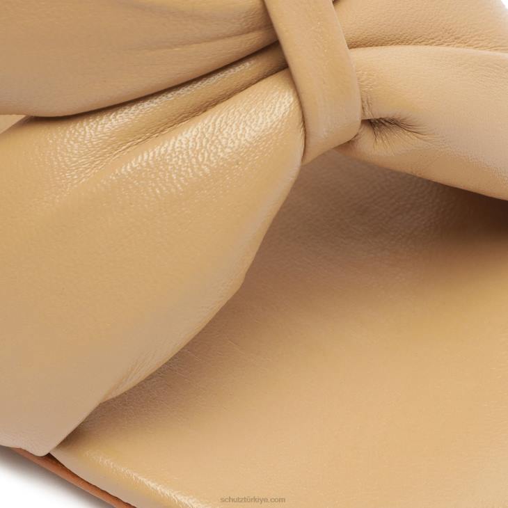 Schutz N42F33peri yüksek napa deri sandalet gerçek bej