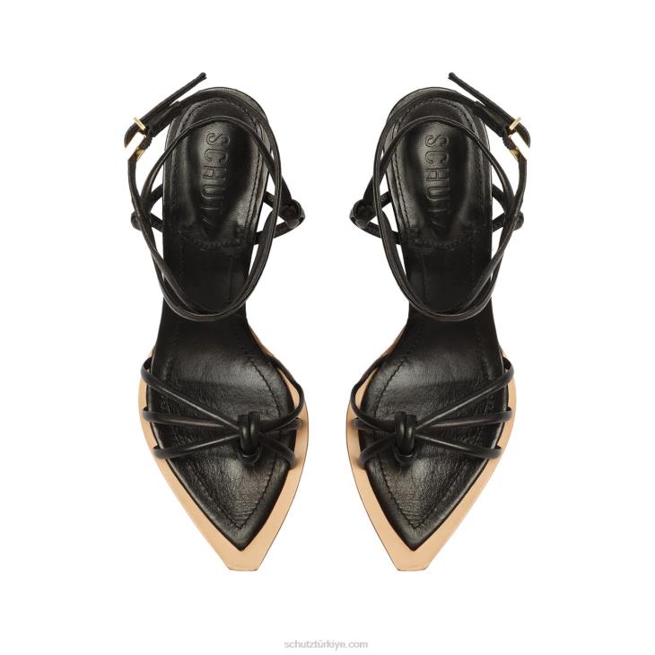 Schutz N42F343abby deri sandalet siyah