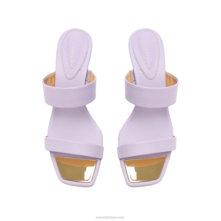 Schutz N42F345aruana nappa deri sandalet dumanlı üzüm