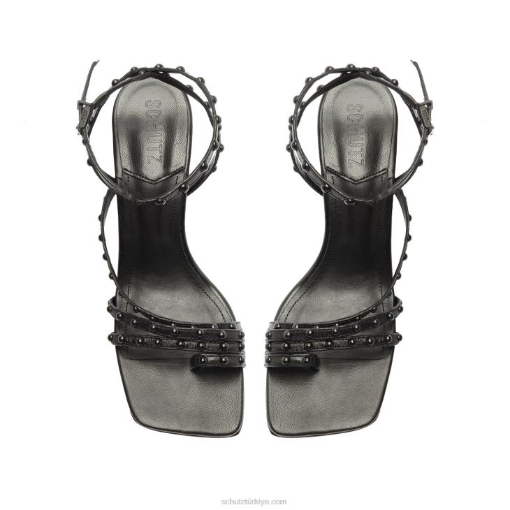 Schutz N42F351anne orta napa deri sandalet siyah